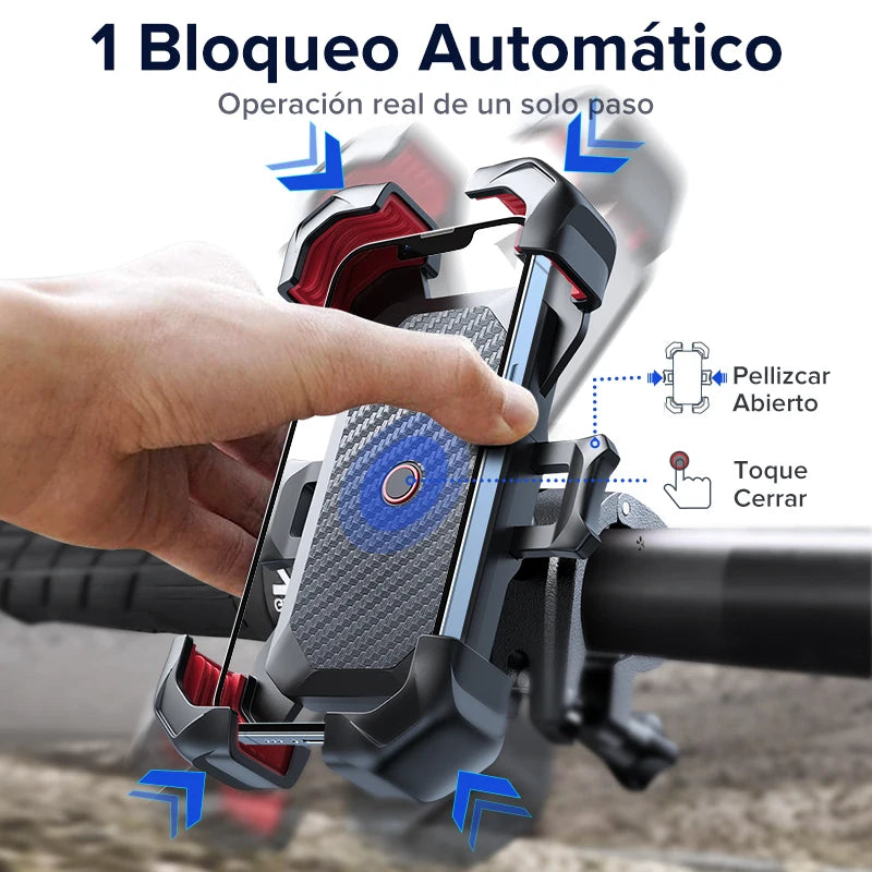 Soporte Móvil Moto 360° Antivibración Impermeable